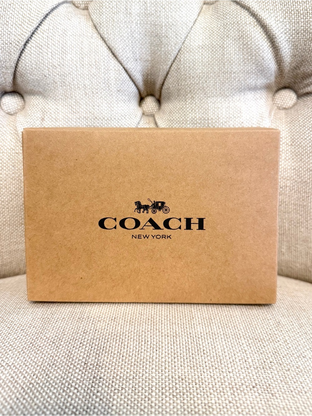 NEW COACH Small Giftbox Cardboard Paper Gift Box Size 6.5"x4.5"x2" Light Brown